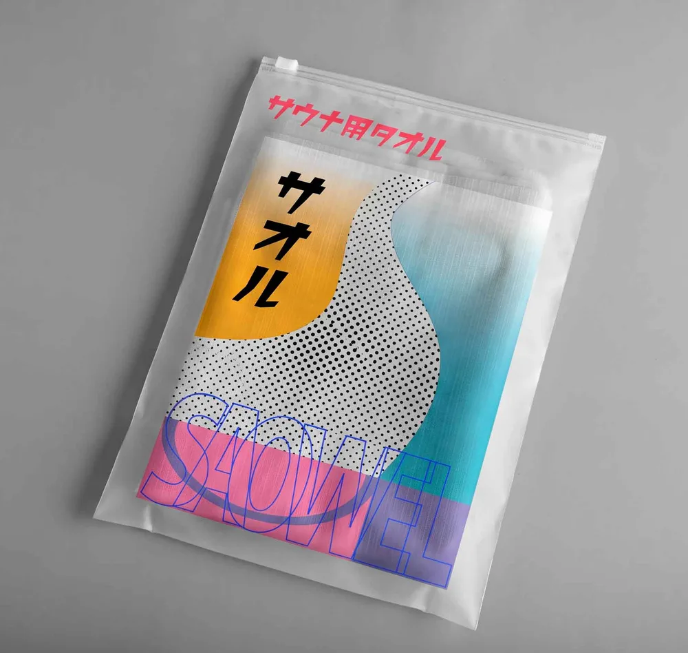 サウナ用タオルのパッケージ